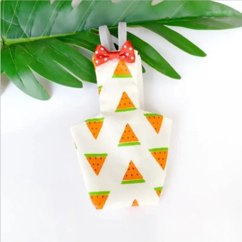 Washable Parrot Diaper Flight Suit Colorful Fruit Floral Print Bird