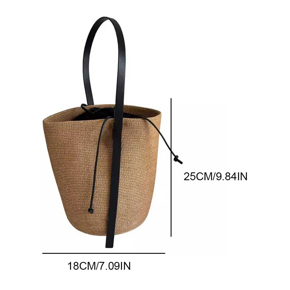 Bucket Bag Women Adjustable Strap Summer Beach Solid Shoulder Cute Zpaxo