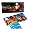 10 Grids 26 Colors Rainbow Face Art Painting Brush Water-soluble Zpaxo 26 colors