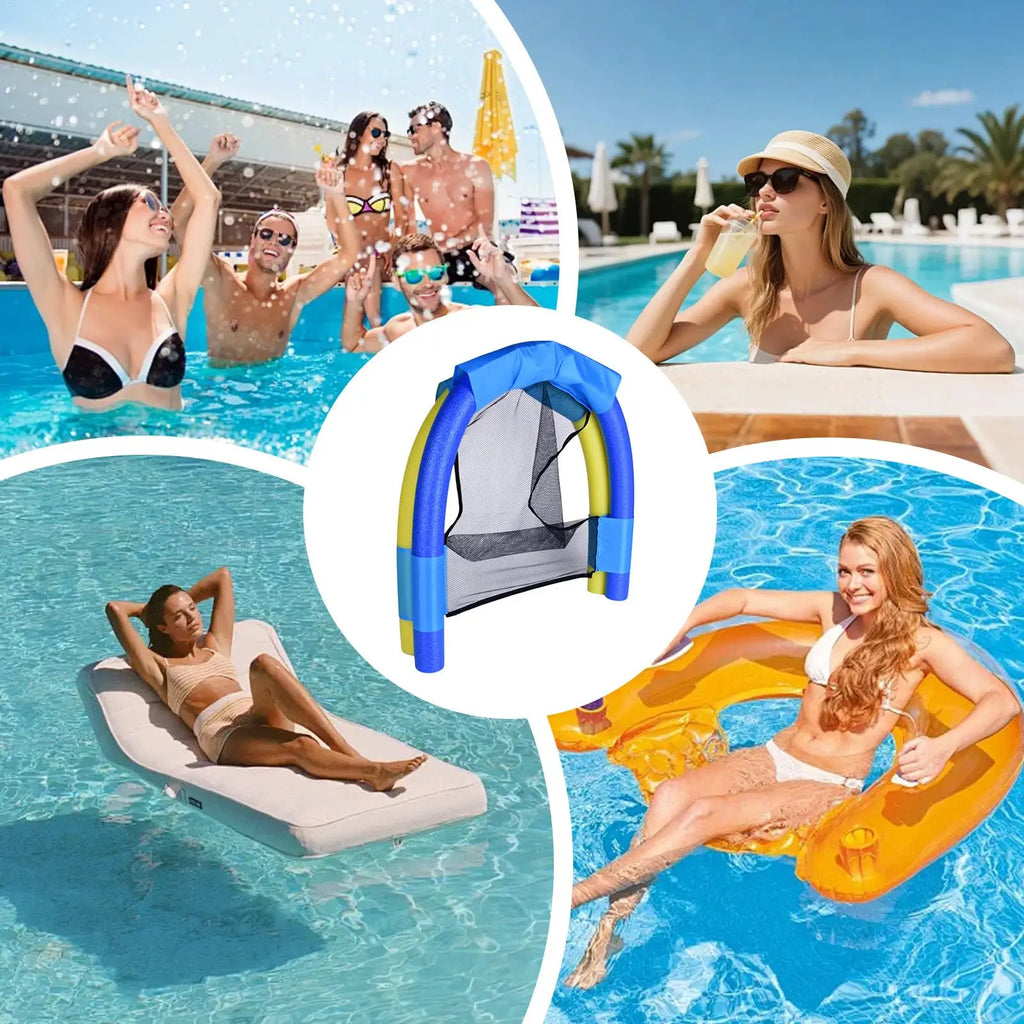 Floating Chair Inflatable Ergonomic Double Tube Portable Pool Floats Zpaxo