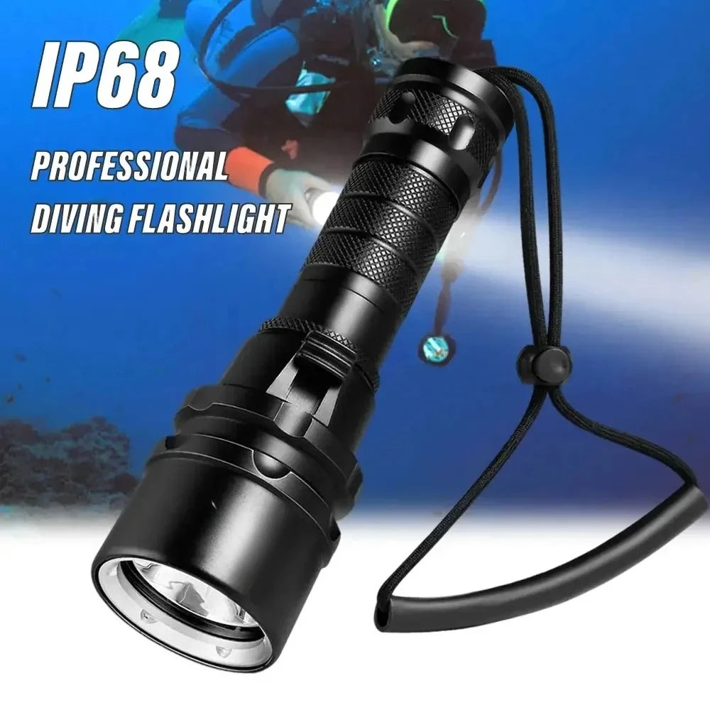 IP68 Diving Flashlight – 1000 Lumen T6 LED & 18650 Battery Diving Flashlight Zpaxo