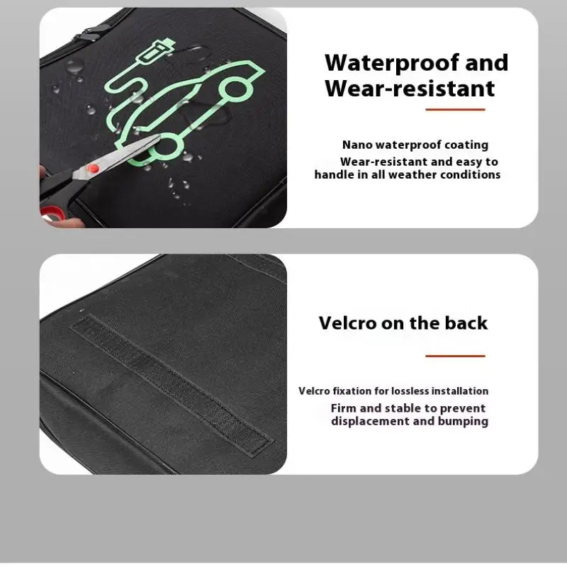 Waterproof EV Charging Cable Storage Bag | Car Organizer