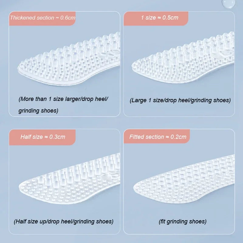 1 Pair Silicone Heel Shoe Stickers Non-slip Soft Protective Case