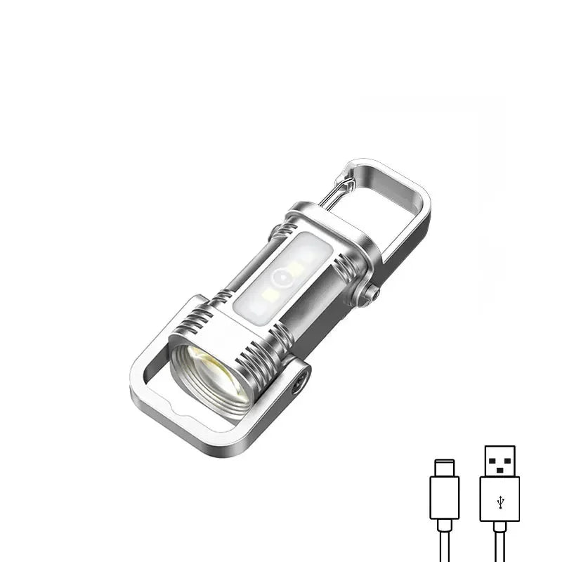 ESMARTER Mini Keychain Flashlight – Rechargeable LED Torch