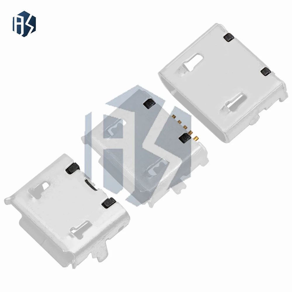 Tail Micro USB Charging Jack 5Pin PCB Mount Electrical Connector Zpaxo