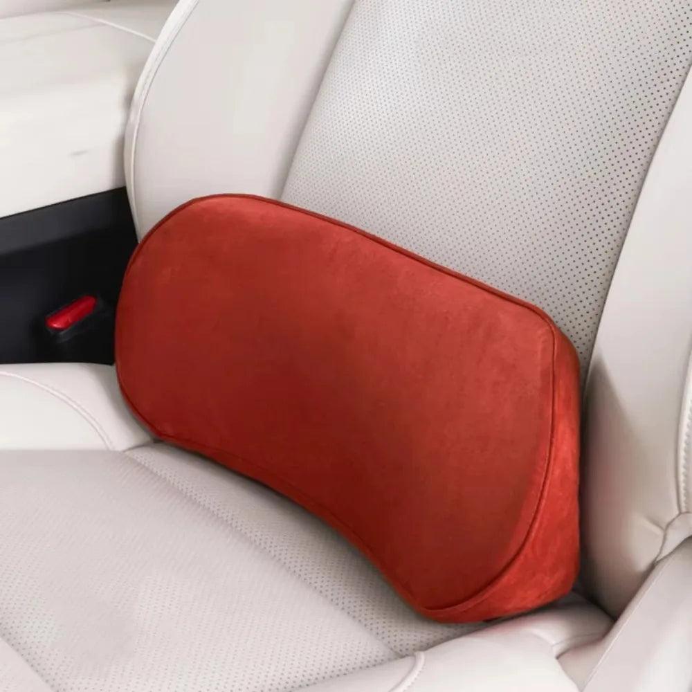 Ergonomic Breathable Car Headrest Anti-fatigue Memory Cotton Protective Lumbar Support Universal Soft Neck Rest Cushion Zpaxo Red