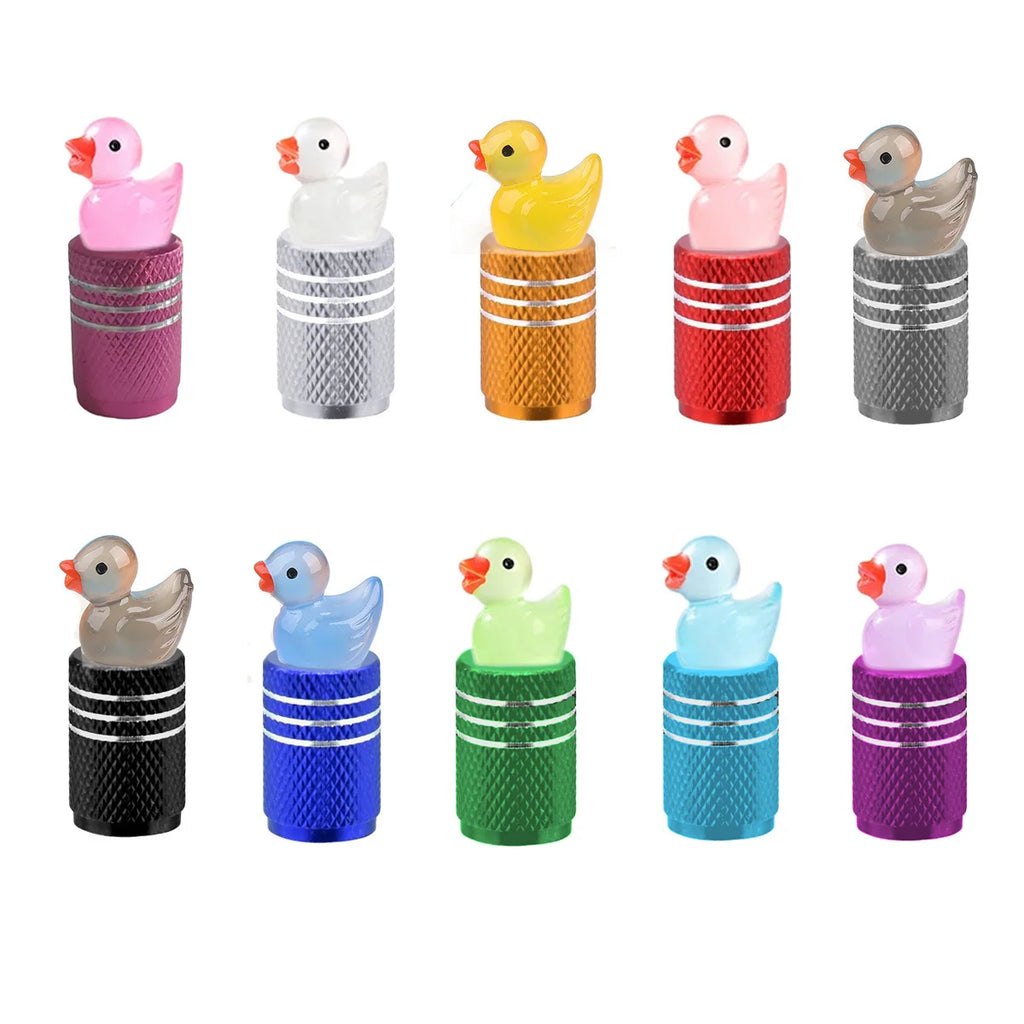 3D Cartoon Glow Tire Valve Stem Caps – Aluminum, Universal Fit