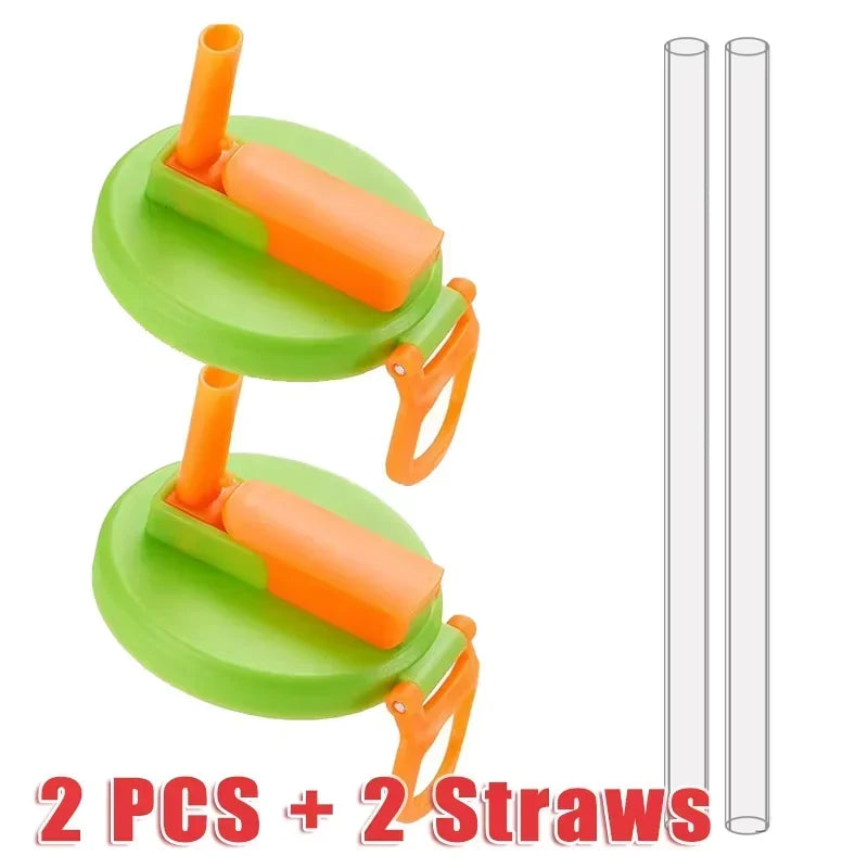 1/2/4PCS Creative Soda Can Cover Sealed Silicone Straw Beverage Can Cover Cup Suitable For Canned Beverage Reusable Tank Cover Zpaxo 2PCS H With straw