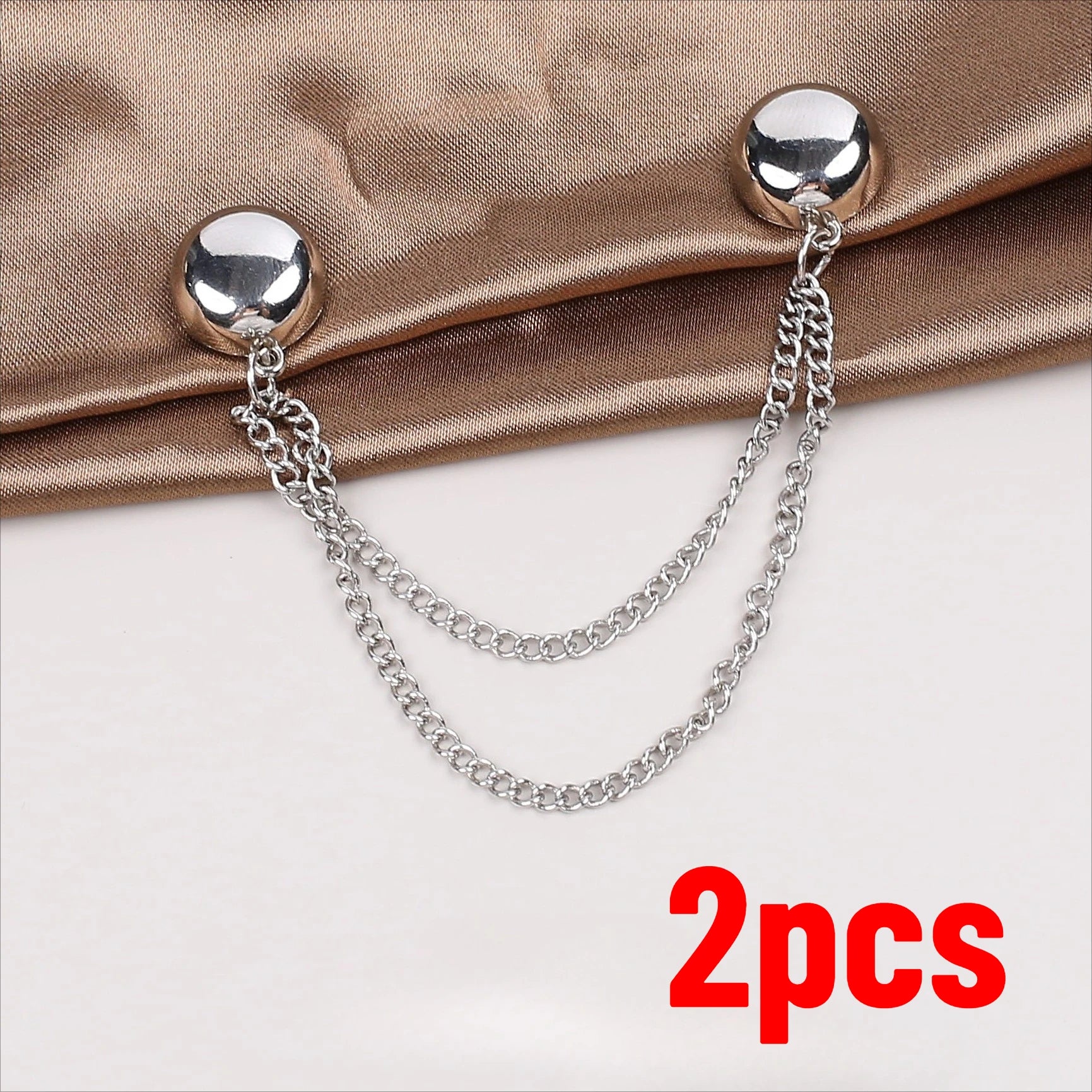 1 Pair Multi-function Magnetic Clothing Clip Chain Metal Buttons
