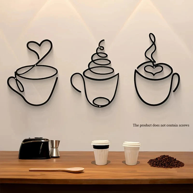 1 3 Creative Coffin Wall Hanging Coffee Shop Decor Interior Iron Art