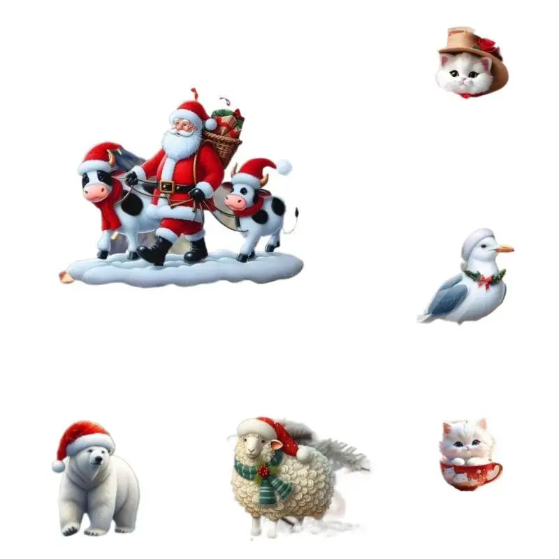 2D Flat Acrylic Christmas Tree Pendant – Cartoon Xmas Ornament Christmas Ornament Zpaxo