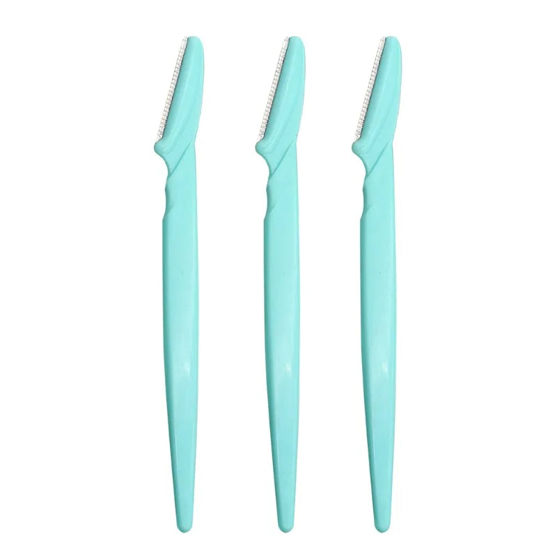 Folding Eyebrow Razor Women Multipurpose Eye Brow Shaping Shaver Zpaxo 3Pcs Blue