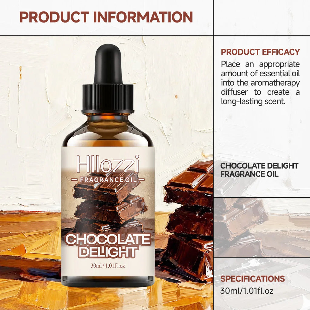 CHOCOLATE DELIGHT FRAGRANCE OIL Suitable Hair Skin Care Long-lasting Zpaxo