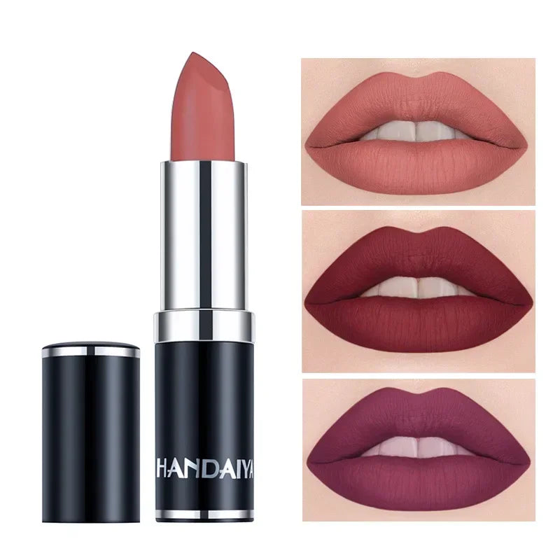 Matte Pink Velvet Lipstick Sexy Nude Red Brown Purple Lipgloss Gloss