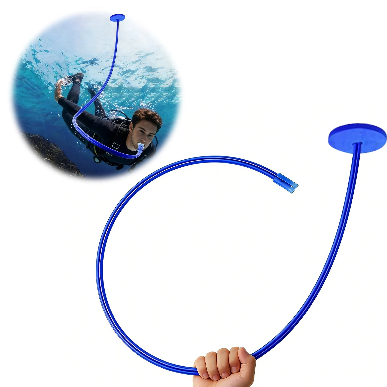 Diving Dry Snorkel Easy Carry Portable Swimming Breathing Gear Full