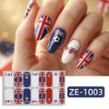 National Flag Theme Nail Stickers Soccer Nation Decals Ball Fans