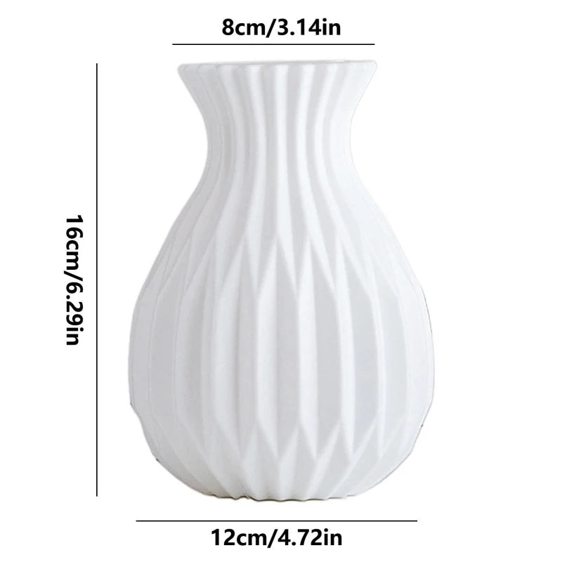 White Plastic Ceramic-look Vase Weddings Home Decor Dining Tables DIY