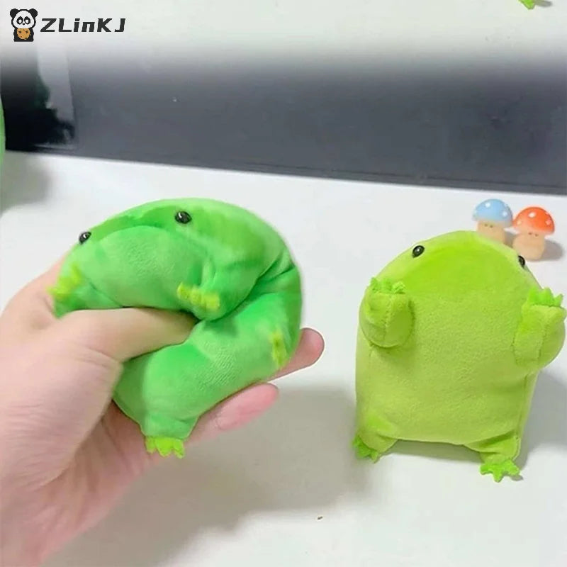 ▶1Pcs Cute Frog Plush Toys Cartoon Stuffed Animal Doll Decorations Kawaii Frog Plushies Toys For Friends Birthday Gifts Zpaxo