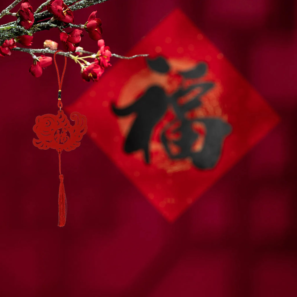 Traditional Chinese Spring Festival Hanging Decor Wooden Auspicious