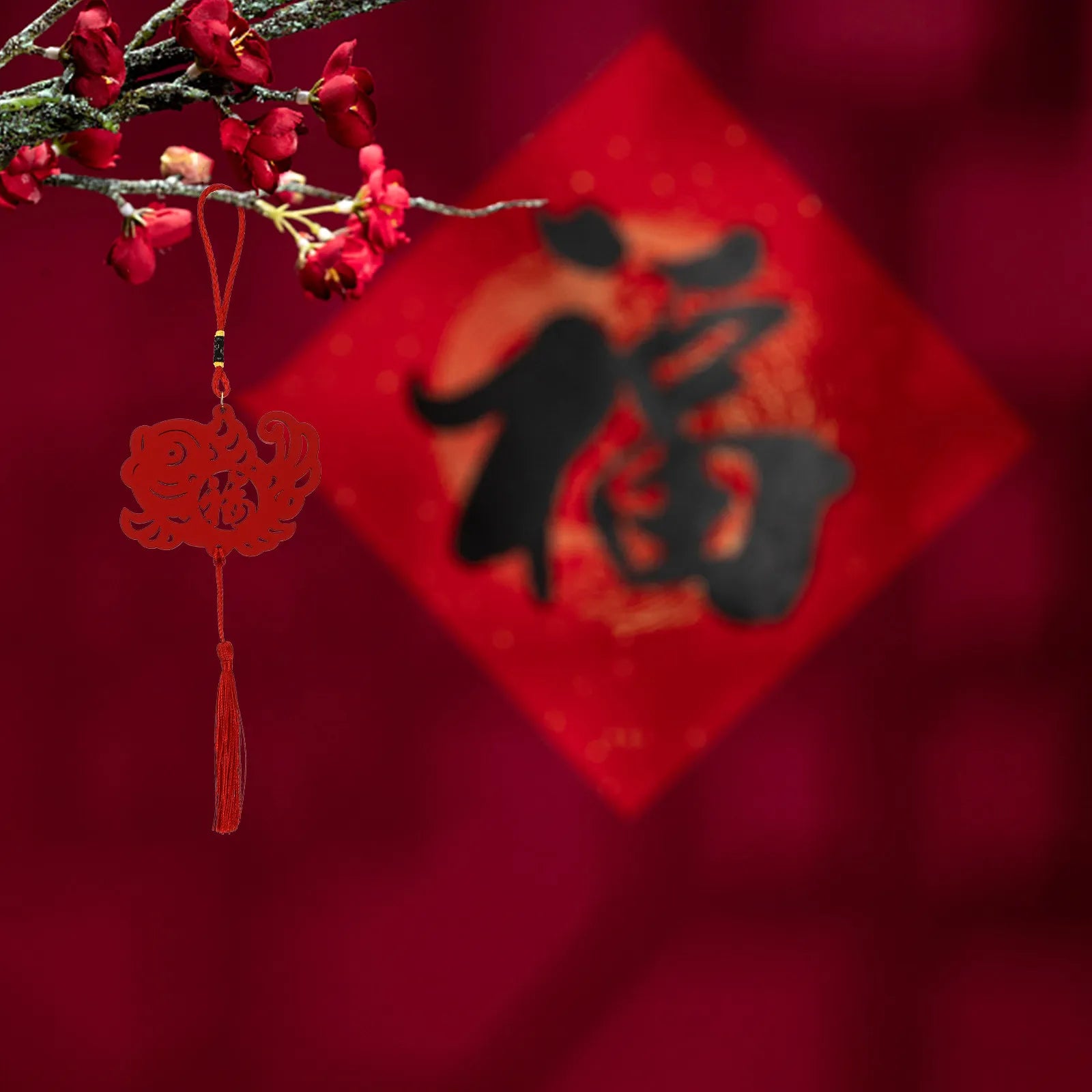 Traditional Chinese Spring Festival Hanging Decor Wooden Auspicious