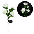 5 Heads Rose Solar Lamp Lights Outdoor Decoration Garden Lights for Yard Patio Garden Wedding Decor Fairy Lights Gardening Zpaxo White