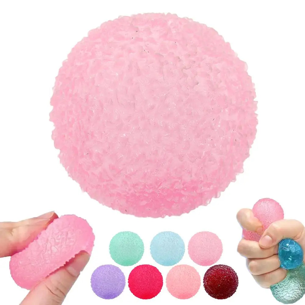 1pc high-end Squishy Multicolor Texture Ice Ball Squeeze Toy for Kids Adult Soft Pinch Pop Fidget Toys Children Halloween Christ Zpaxo Pink