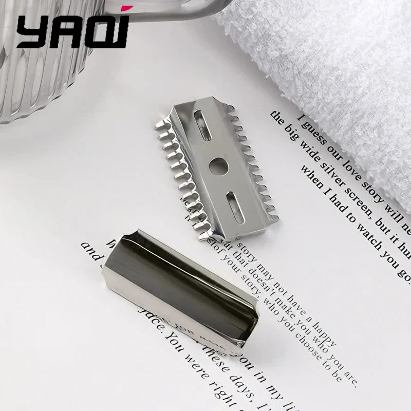2026 Trending！YAQI Vostok 70OC 316 Stainless Steel Polished Dual Comb Safety Razor Head with 0.7mm Blade Gap Zpaxo