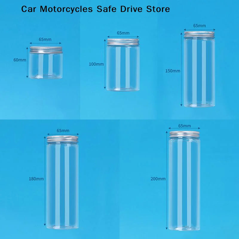 Aluminum Packing Bottle PET Clear Empty Seal Circular Bucket Storage