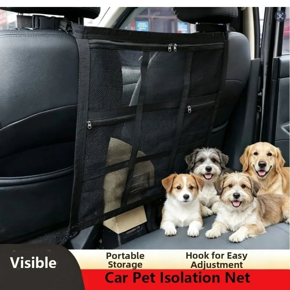 Anti Disturbance Car Storage Net Elastic Edge Sturdy Durable Car Pet Barrier Easy Installation Breathable Zpaxo