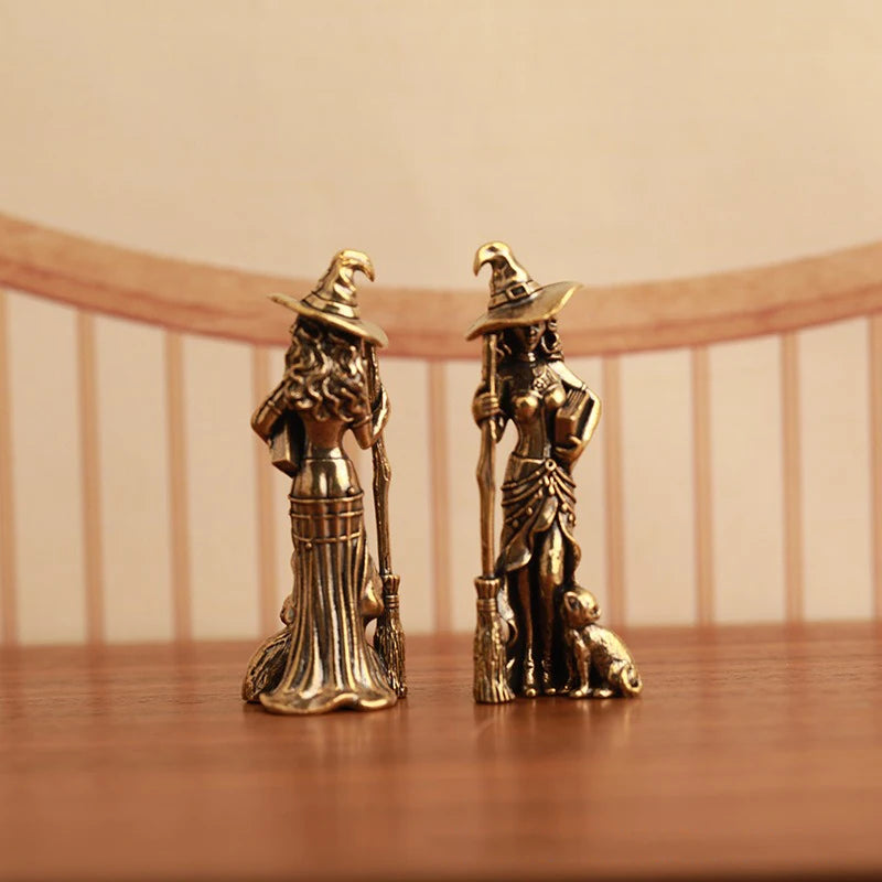 Broom Moon Witch Ornament Suitable for Home and Office Decoration Magic Witch Ornament Home Decoration Zpaxo
