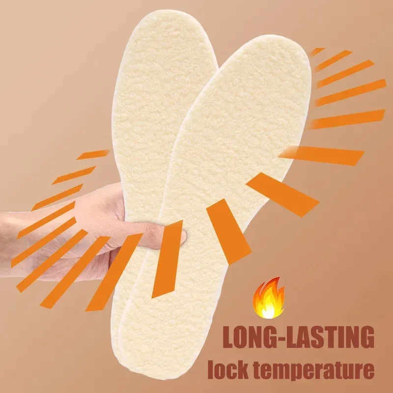 Lamb Fleece Thermal Insoles – Warm Wool Shoe Pads Men & Women