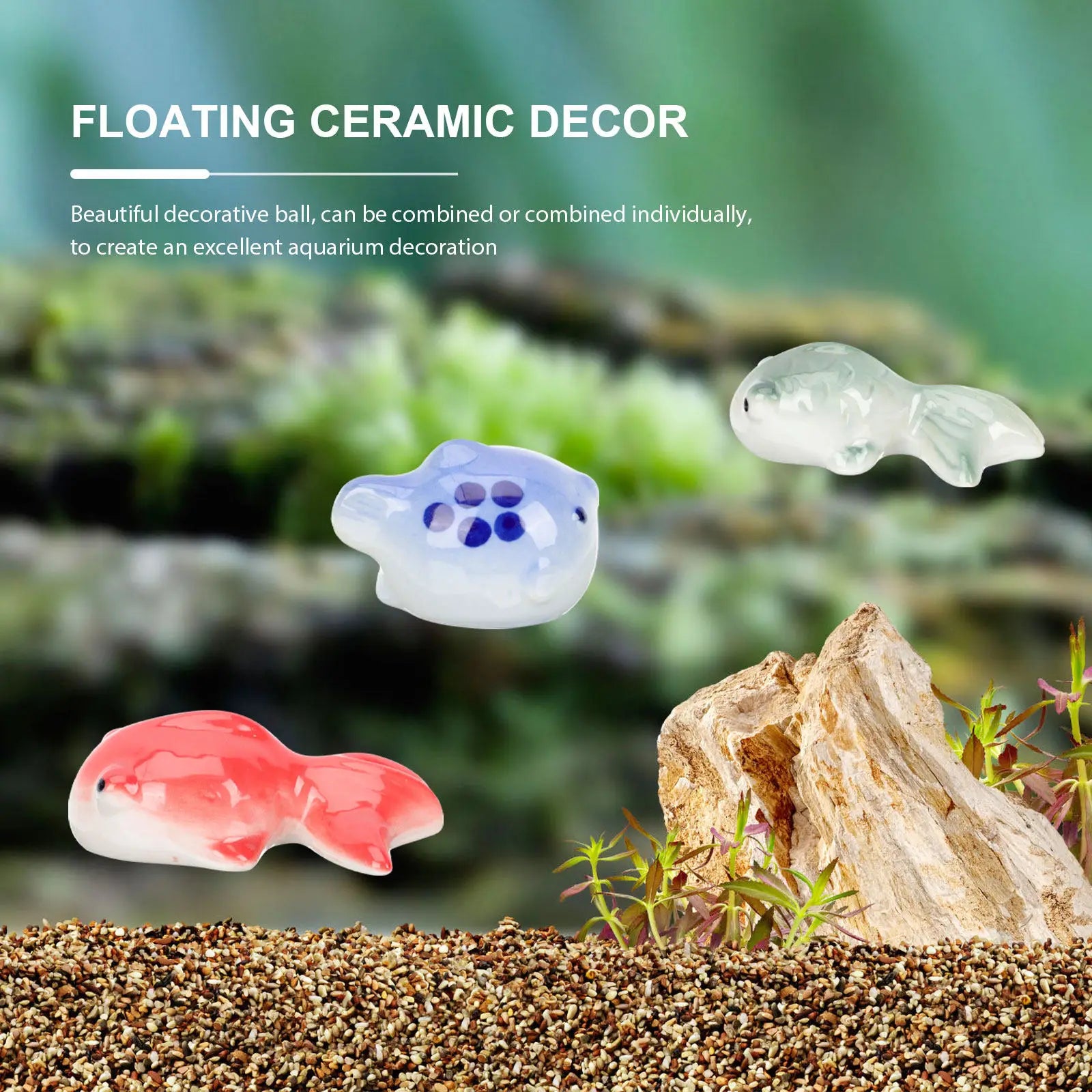 Floating Goldfish Decor Ceramic Fish Tank Ornament Aquarium