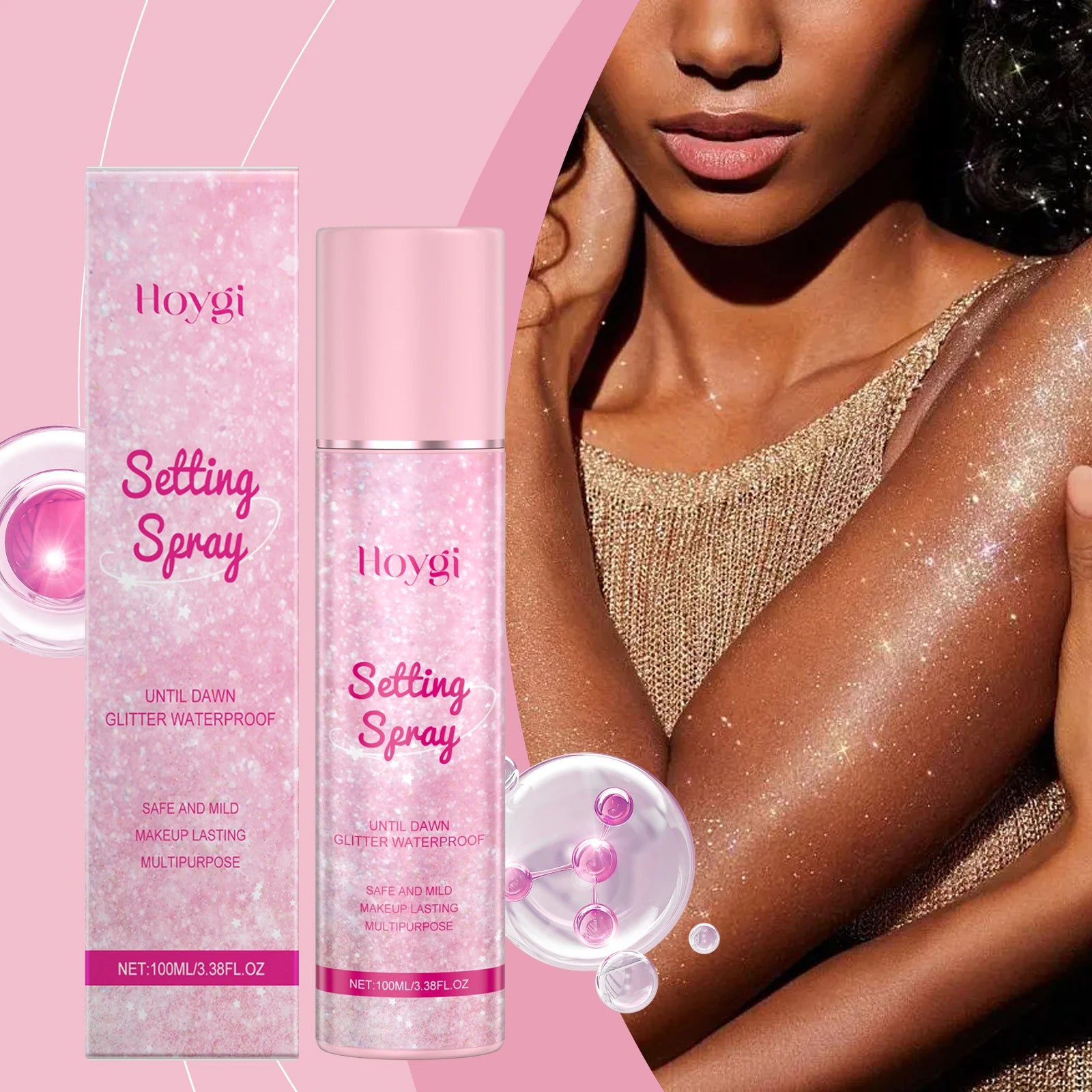 Hoygi Flash Setting Spray Oil Control Waterproof Sweat Proof Long-Lasting Base Makeup for Body Charming Face Fixer Make up Spray Zpaxo