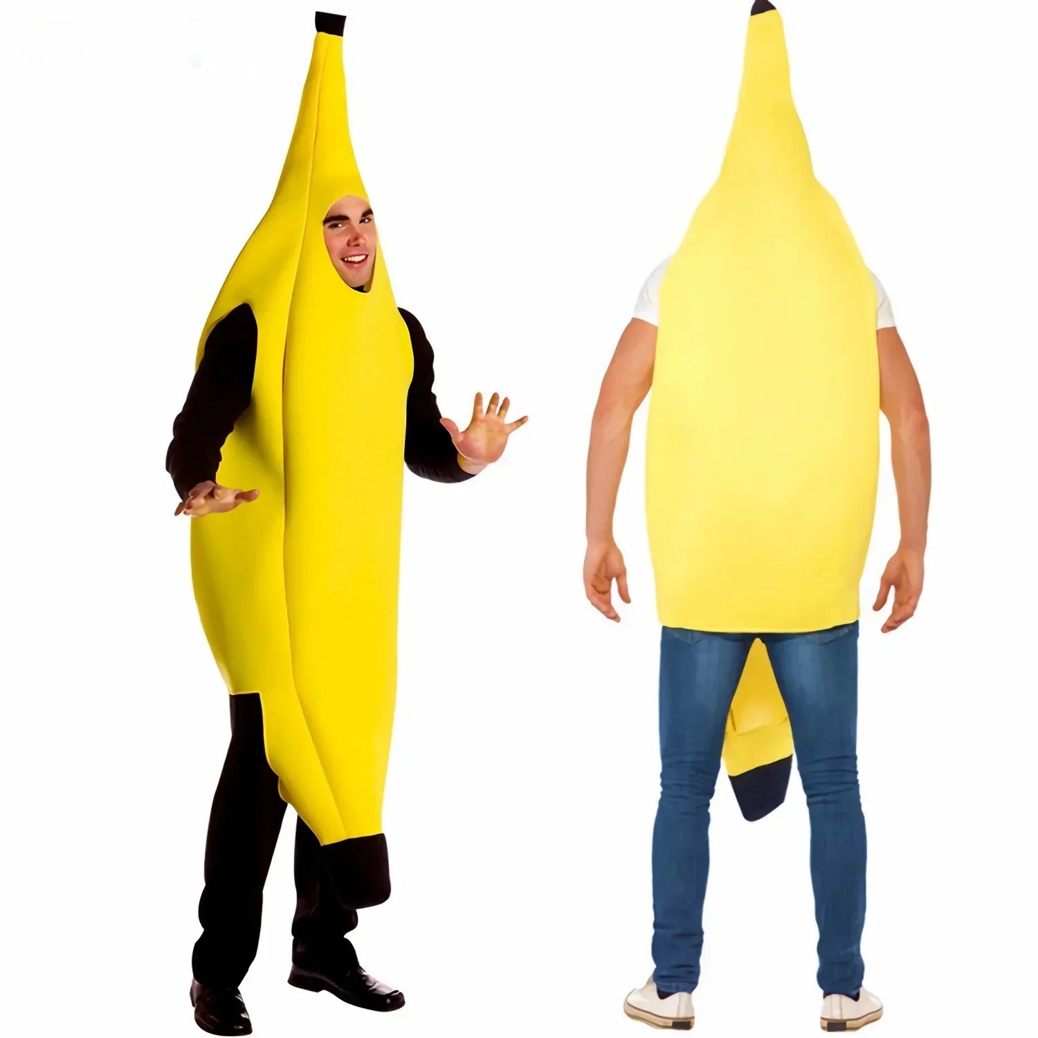 1 3 5 Charming Banana Costume Deluxe Adult Outfit Halloween Parties