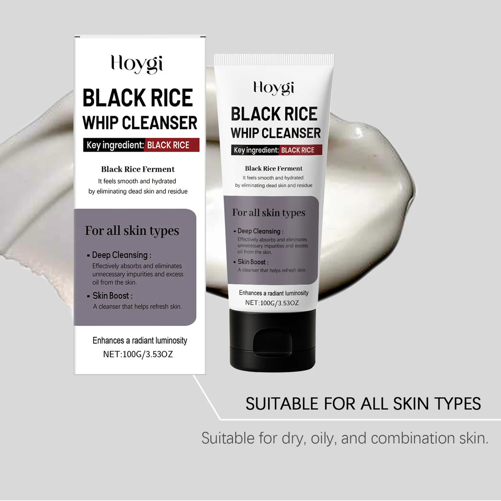 Black Rice Exfoliating Facial Cleanser – Pore & Oil Control 100g Facial Cleanser Zpaxo