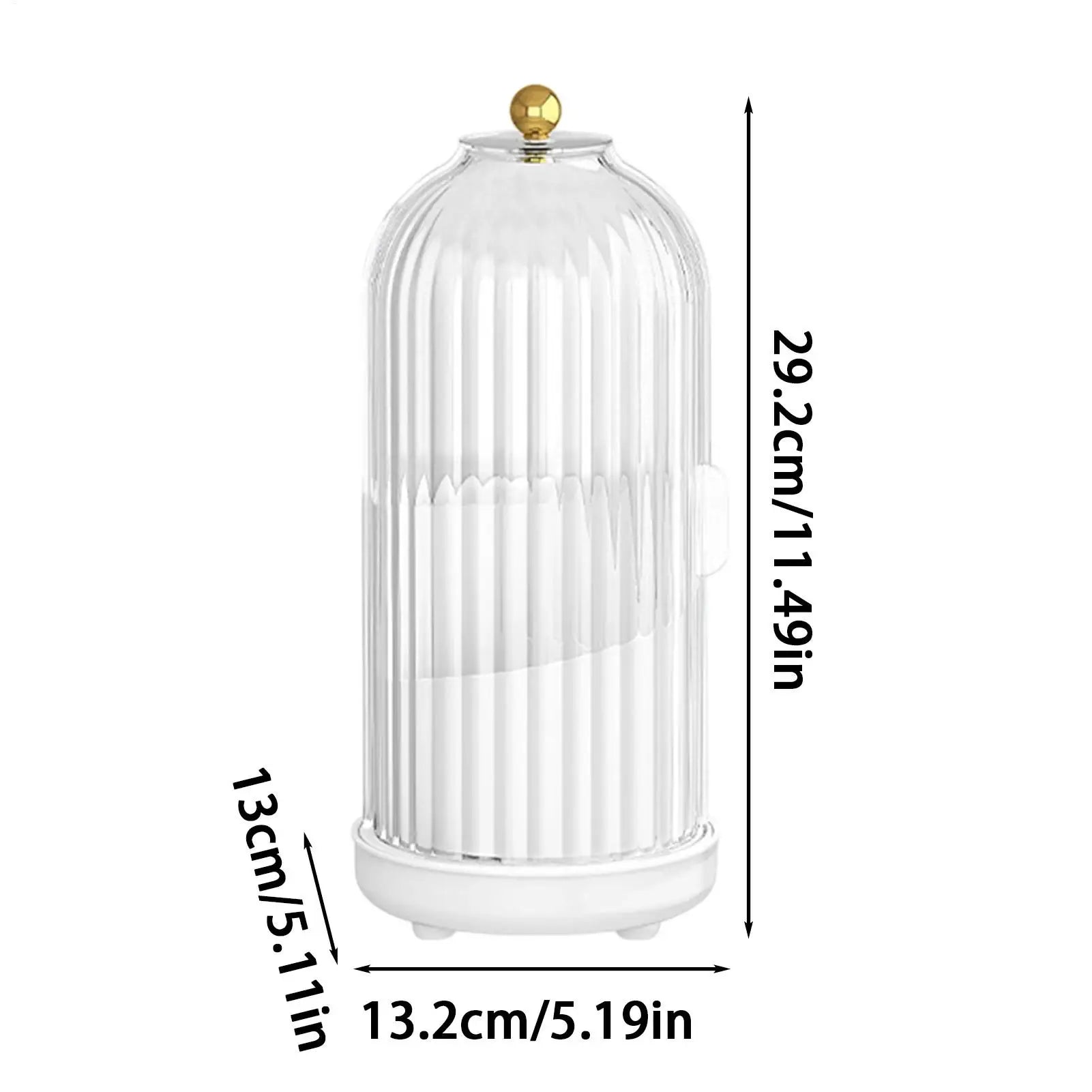 Toothbrush Holder Lid 3-Slot Rotating Waterproof Stand Bathroom