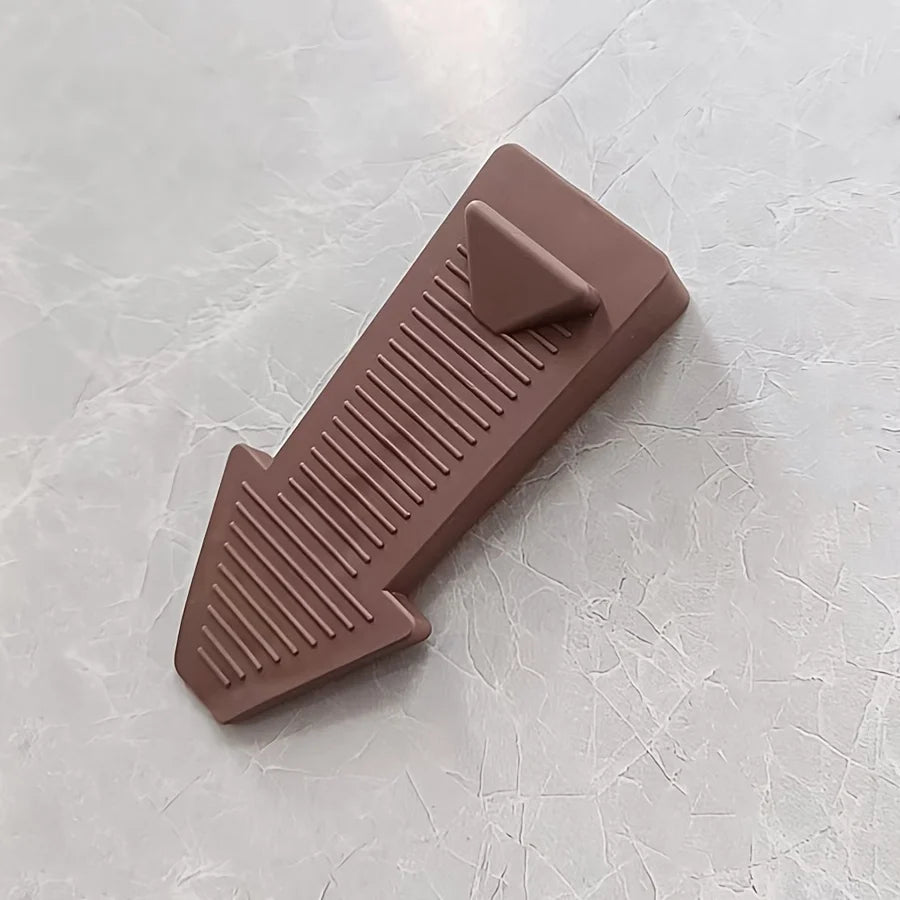 1Pcs Door Stopper Safety Silicone Anti-skid Windproof Door Stop Door Rear Retainer Anti-collision Stop Home Bedroom Zpaxo Brown