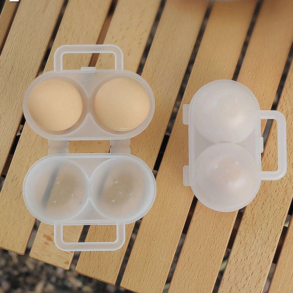 1 2 Grid Egg Box Container Anti-fall Organizer Anti Shake Boiled
