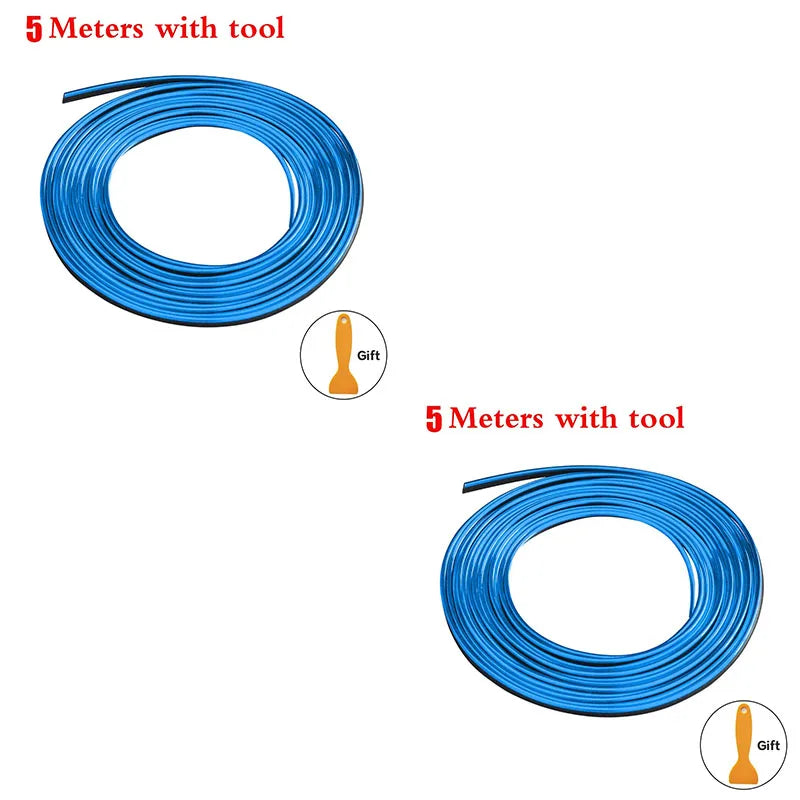 5M Flexible Car Interior Trim Strips – Dashboard & Door Moulding