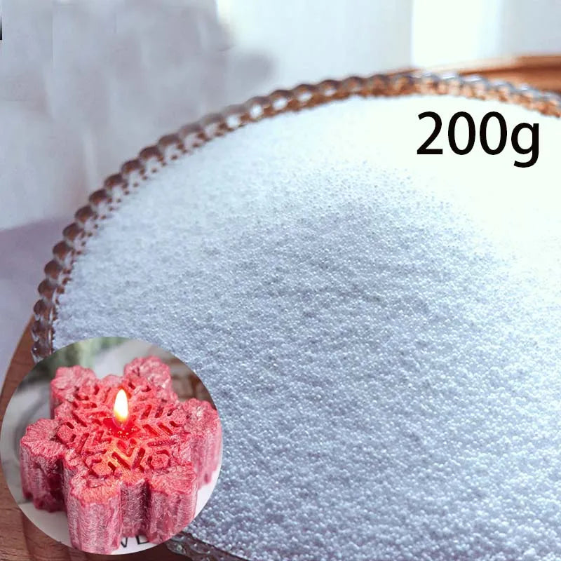 100/200g Sand Wax Ice Flower Wax Wholesale DIY Scented Candle Making Supplies Snowflake Wax Pearl Wax Sand Painting Materials Zpaxo 200g