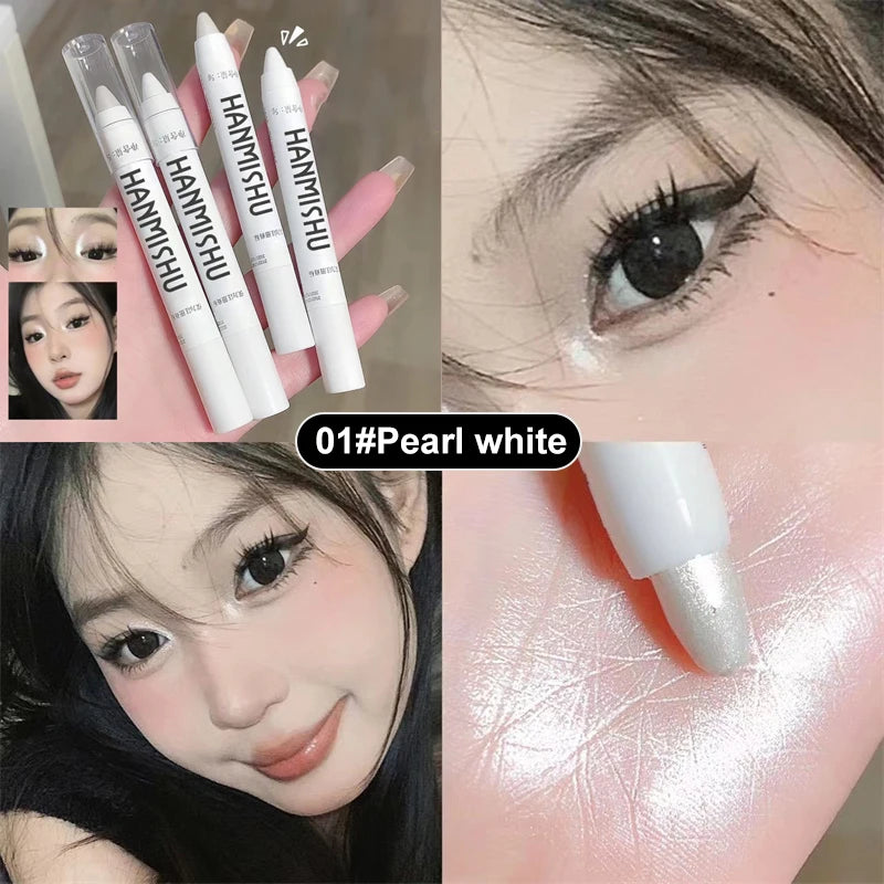 Shimmering Highlight Stick Pearlescent Matte Eyeshadow Glitter White Zpaxo 01 Pearlescent white