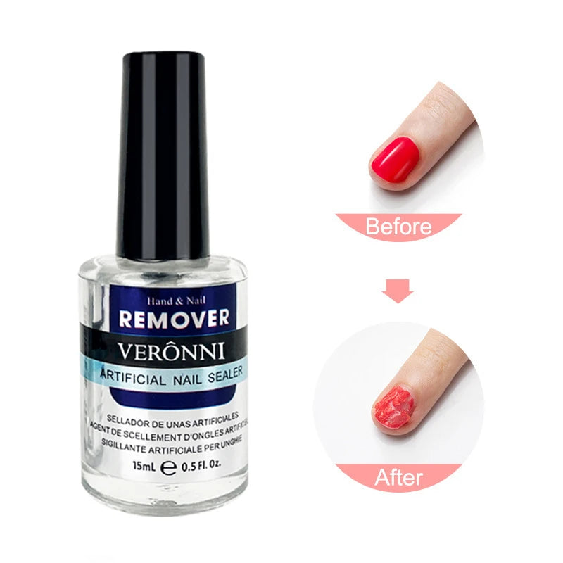 15ml Soak-Off Quick Nail Glue Remover,Easy Application Nail Gel Remover Nail Polish Remover For Gel Nails Polish Nail Art Gel Zpaxo 1PCS