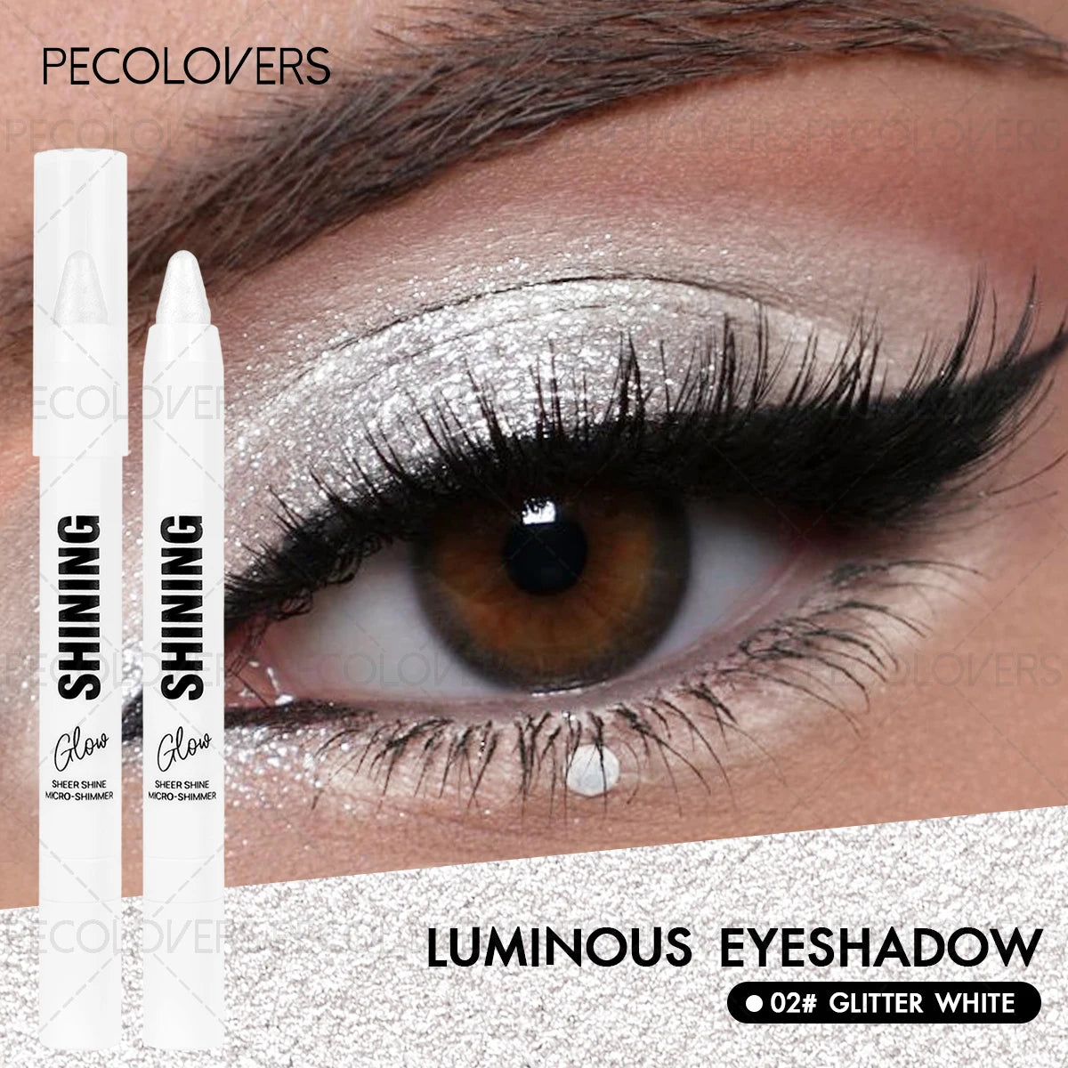 1PC Matte Deep Brown Eyeshadow Stick - Vibrant, Waterproof & Long-Wearing with Pearly Glitter Finish - Smoky Eye Makeup Zpaxo 02