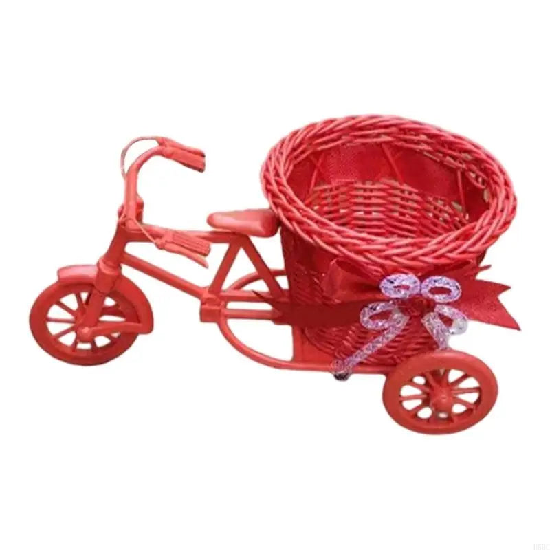 Bicycles Woven Basket Versatiles Rattans Bike Mounted Planter Indoor