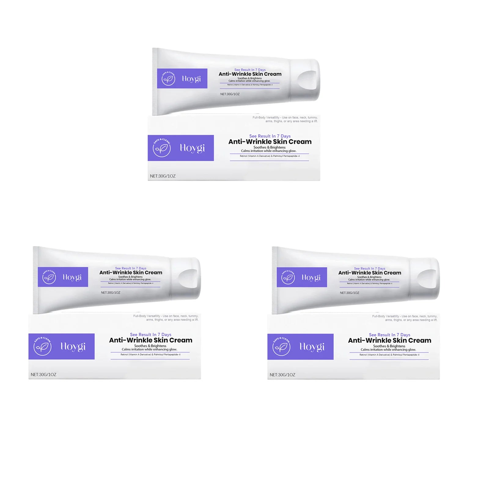 Hoygi Retinol Firming Cream – Anti-Aging Face & Neck Retinol Firming Cream Zpaxo 3 x 30g Boxed