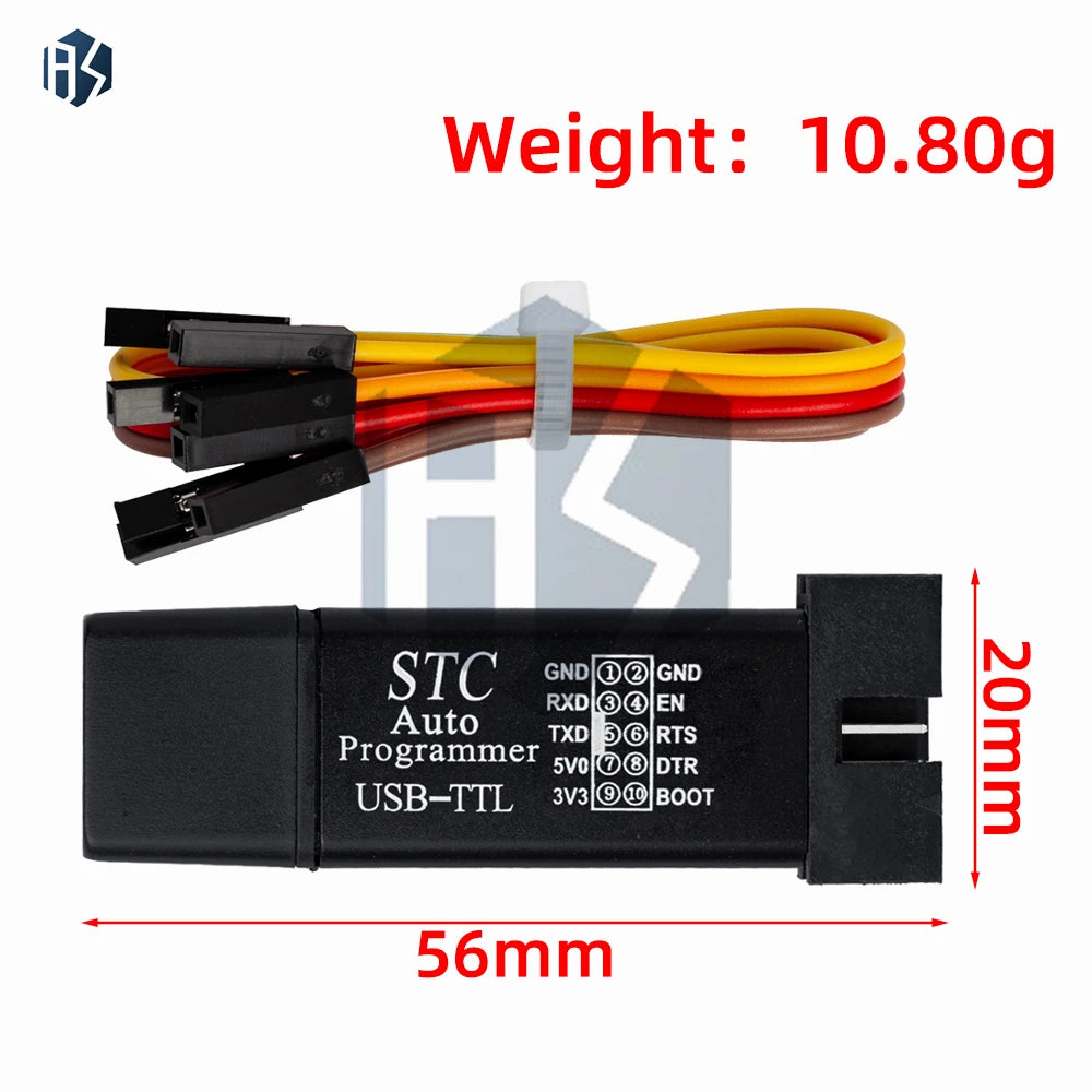 STC51 USB TTL Universal Programmer 3 3V 5V Dual Voltage Auto Zpaxo