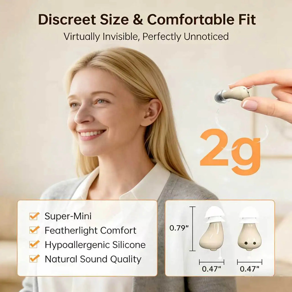Hearing Earbuds Amplifiers Noise Reduction Rechargeable Digital Sound
