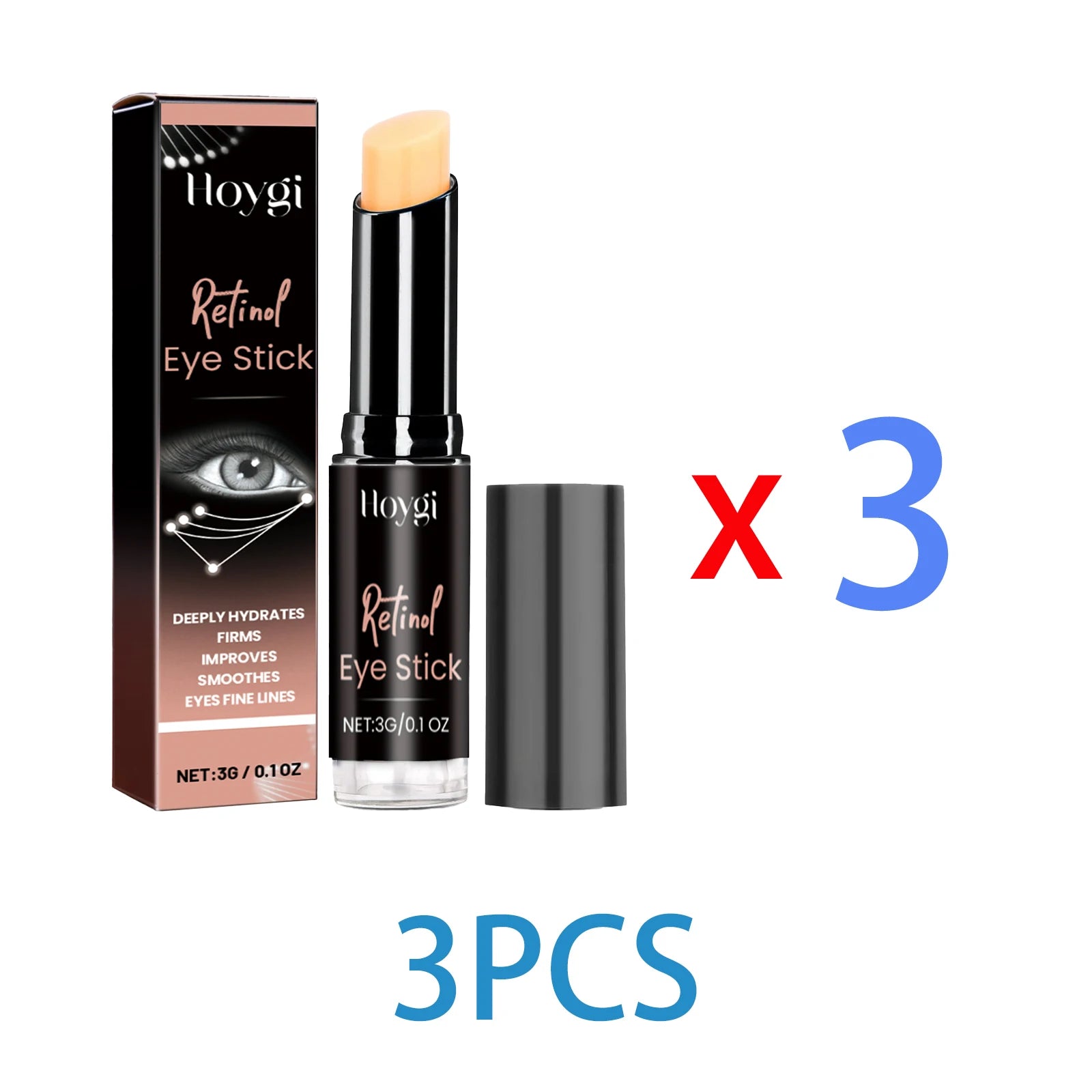Retinol Anti Aging Eye Cream Stick Brightening Firming Eye Area Faded Eye Wrinkles Dark Circles 3g Moisturizing Eye Treatment Zpaxo 3PCS
