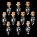 Transparent Mini Glass Wish Bottles Cork Plug Teardrop Shape Handmade