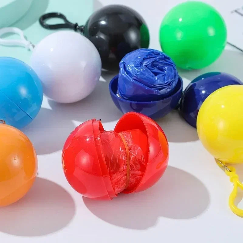 Hot Waterproof Raincoat Ball Disposable Raincoats Transparent Rain Cover Emergency Coat for Traveling Camping Outdoor Sport Zpaxo